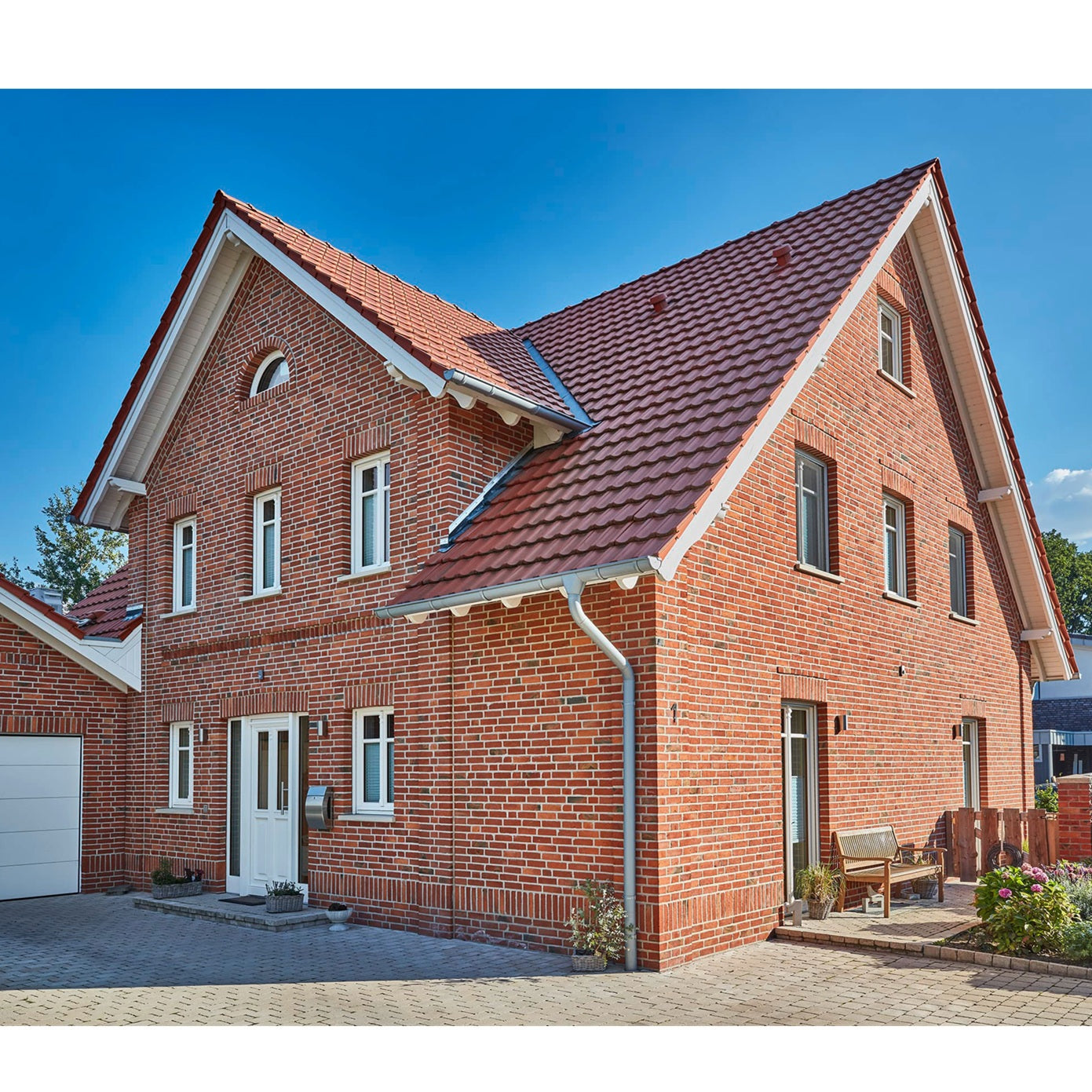 Haus mit roten Ziegelsteinen Warpe