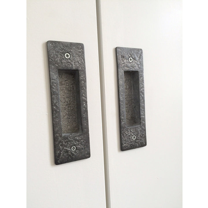 Griffmulde für Schiebetür Metall Schwarz 4,5 x 14,8 cm