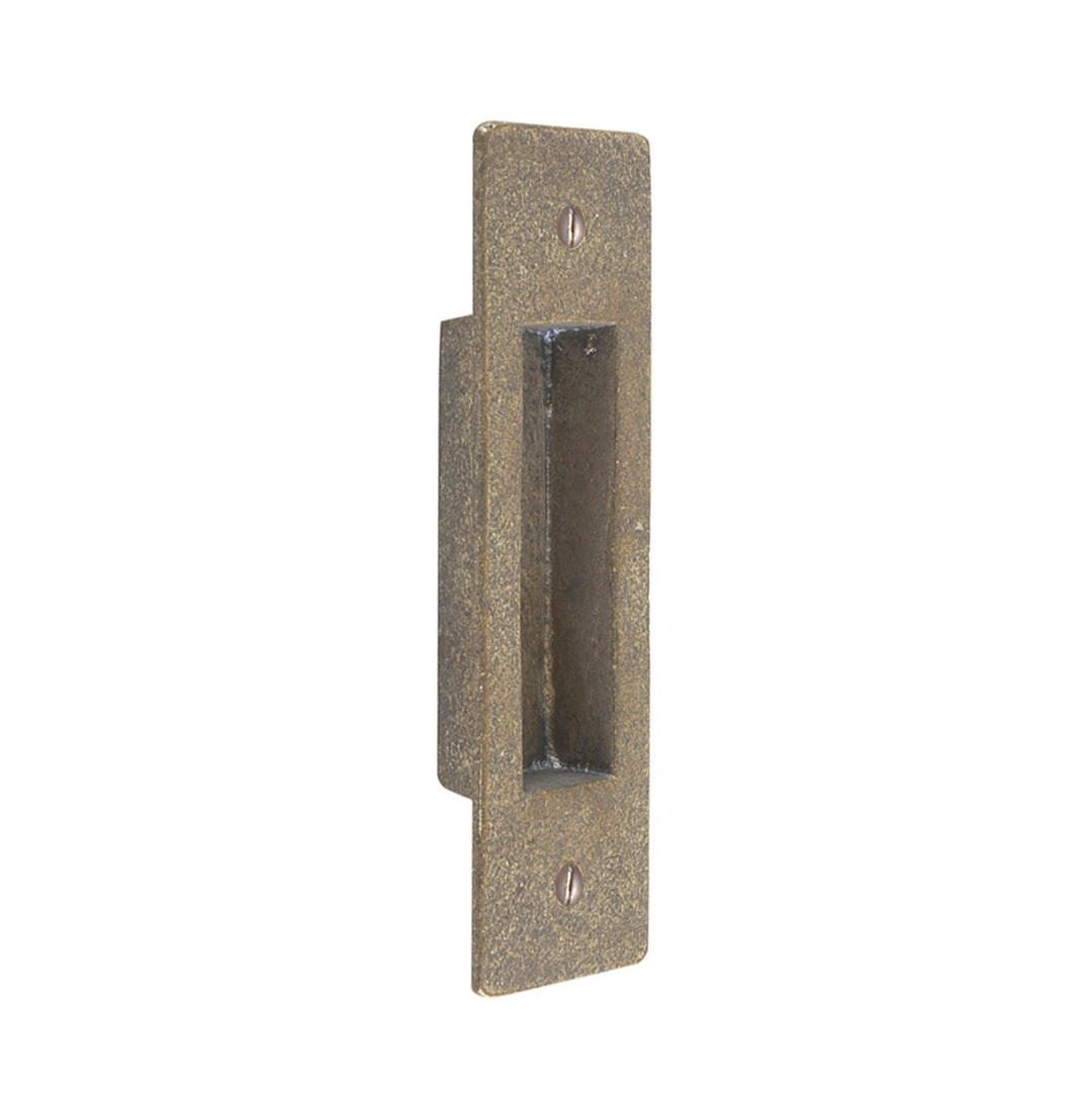 Griffmulde für Schiebetür Metall Rohbronze 4,5 x 14,8 cm