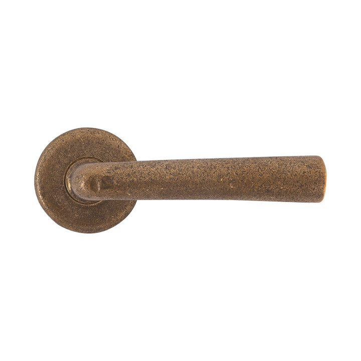 Türgriff "Bauhaus 1925" Metall Rohbronze, Paar mit runder Rosette