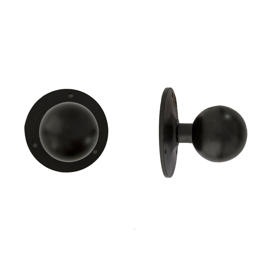 Türknauf Metall Schwarz 75 mm