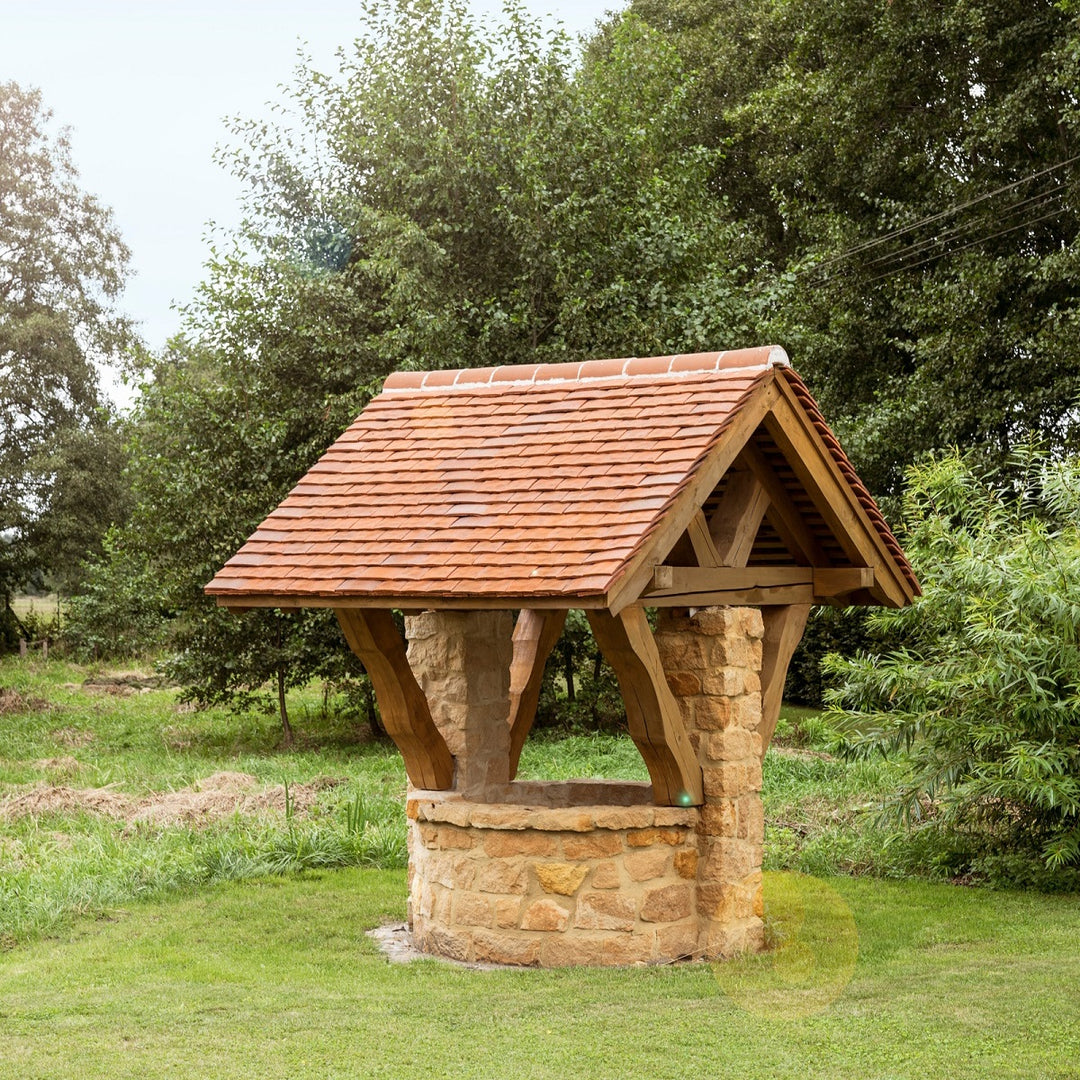 Flachziegel-Brunnendach