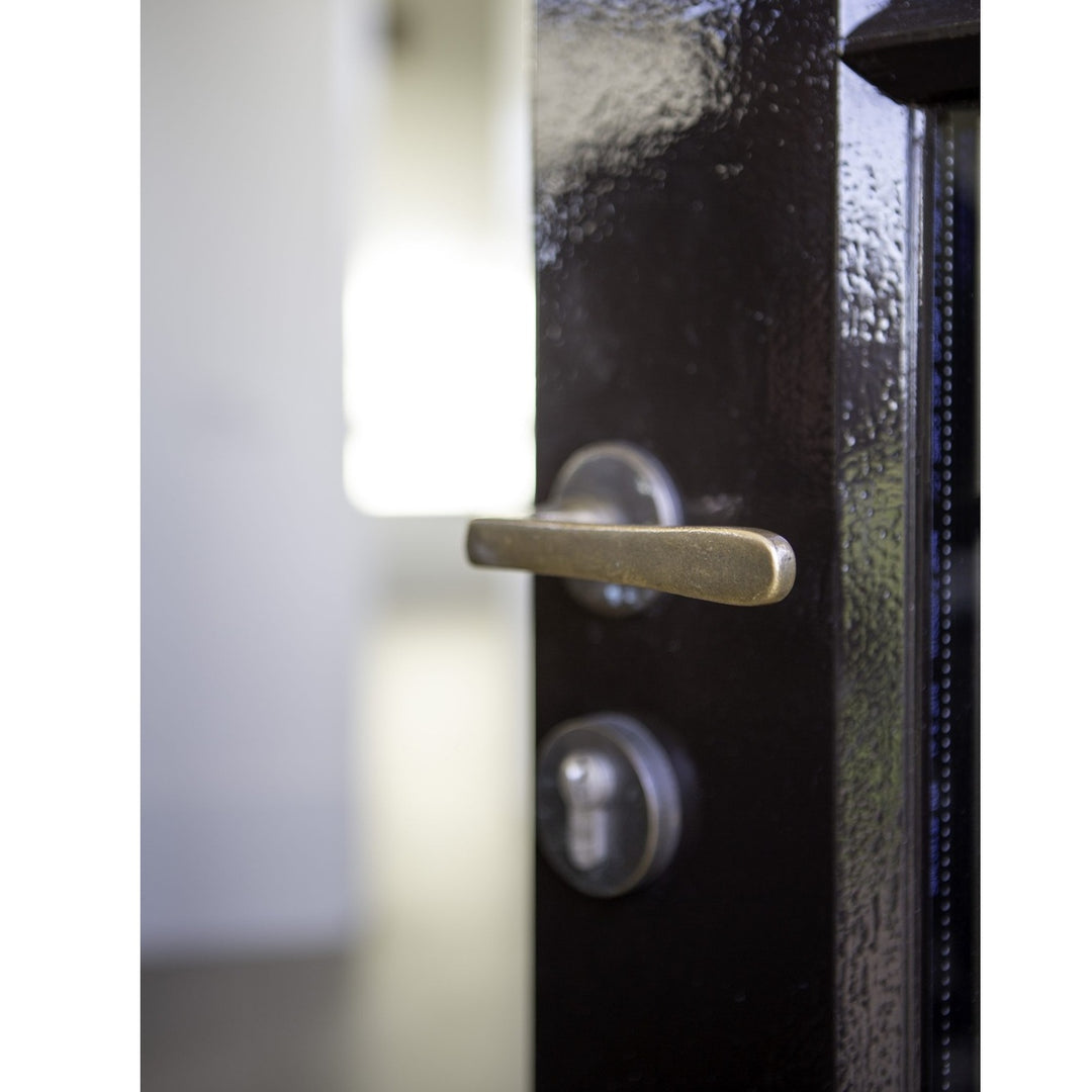 Türgriff "Belle Époque" Metall Weißbronze satiniert, Paar mit runder Rosette