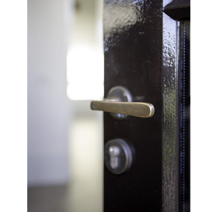 Türgriff "Belle Époque" Metall Weißbronze satiniert, Paar mit runder Rosette