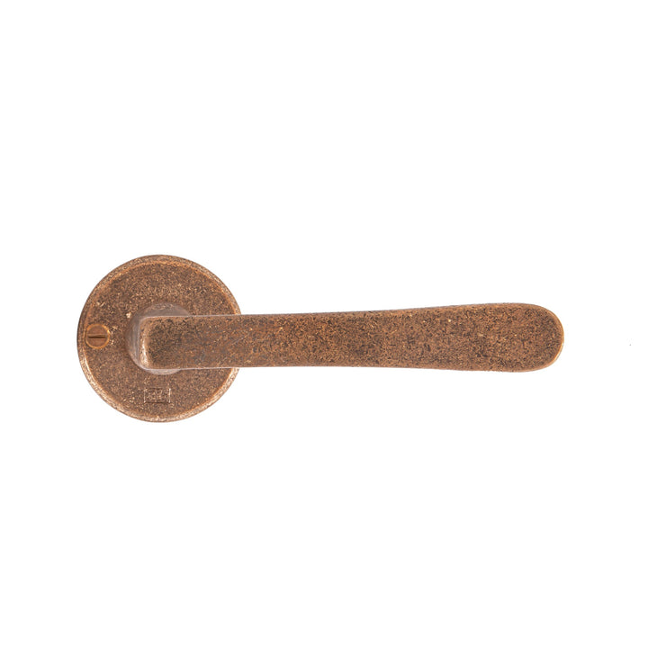 Türgriff "Belle Époque" Metall Rohbronze, Paar mit runder Rosette