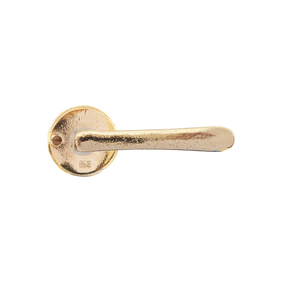 Türgriff "Belle Époque" Metall Bronze poliert, Paar mit runder Rosette