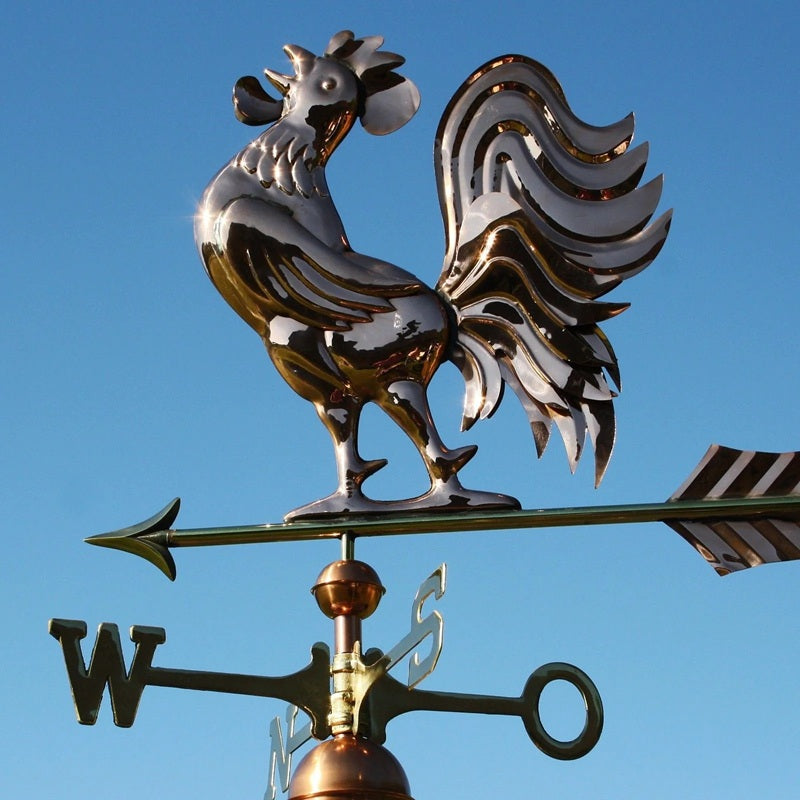 Wetterfahne groß - krähender Hahn