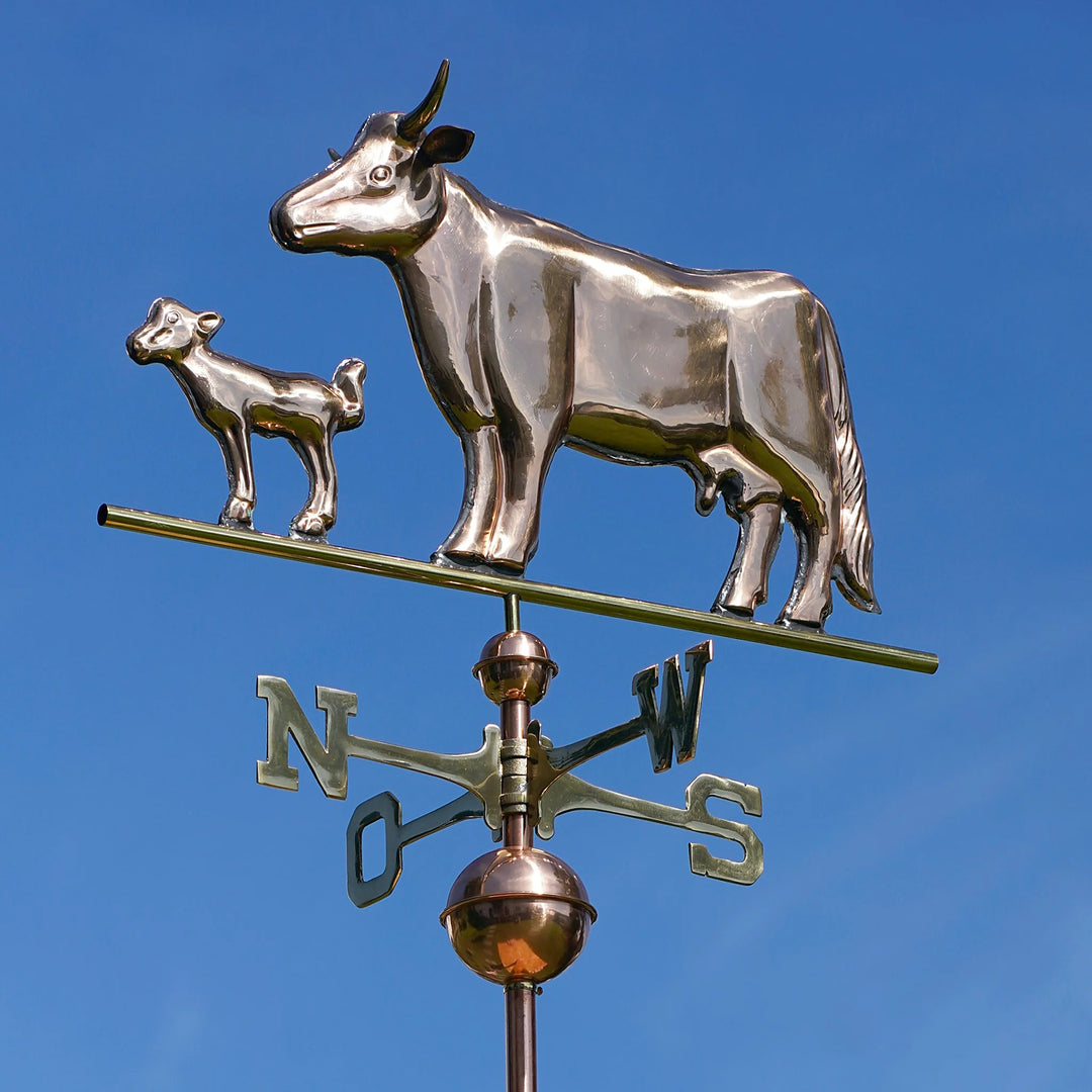 Wetterfahne-Kuh-mit-Kalb