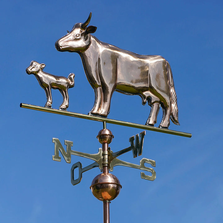 Wetterfahne-Kuh-mit-Kalb