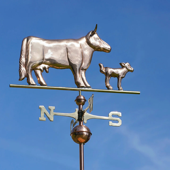 Wetterfahne-Kuh-mit-Kalb
