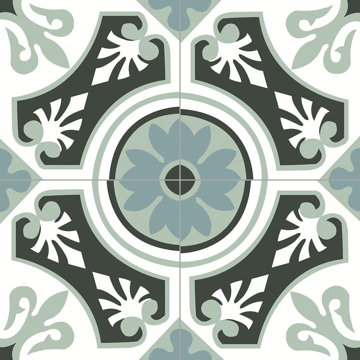 Zementfliese Lilly Mint 14 x 14 x 1,6 cm