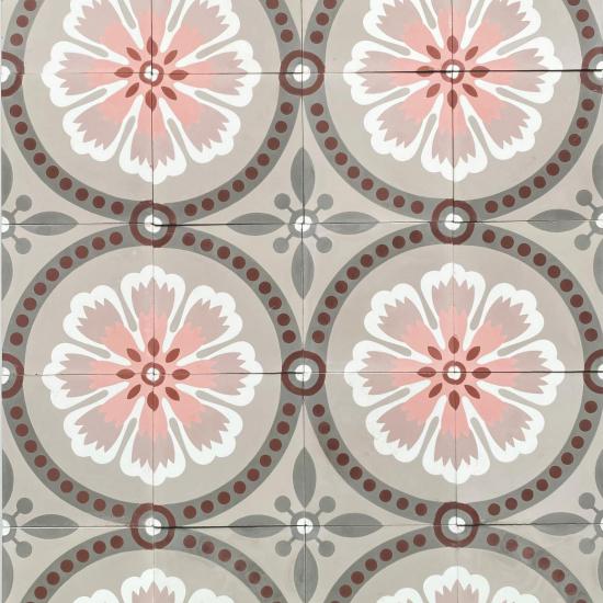 Zementfliese Rosa 14 x 14 x 1,6 cm