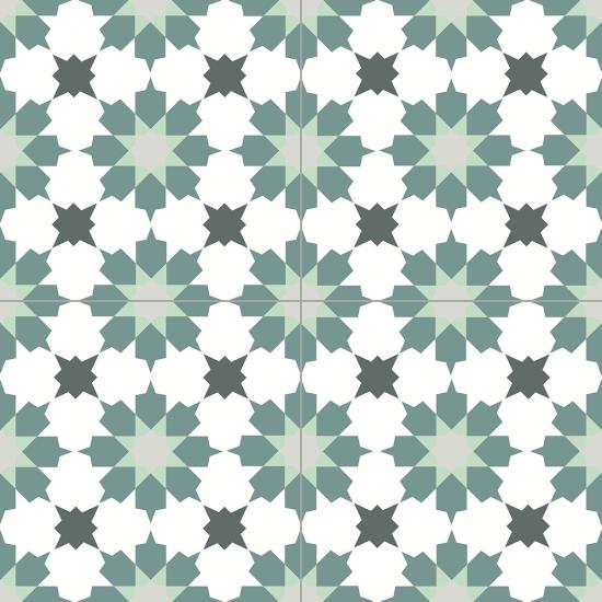 Zementfliese Safira Mint 20 x 20 x 1,6 cm