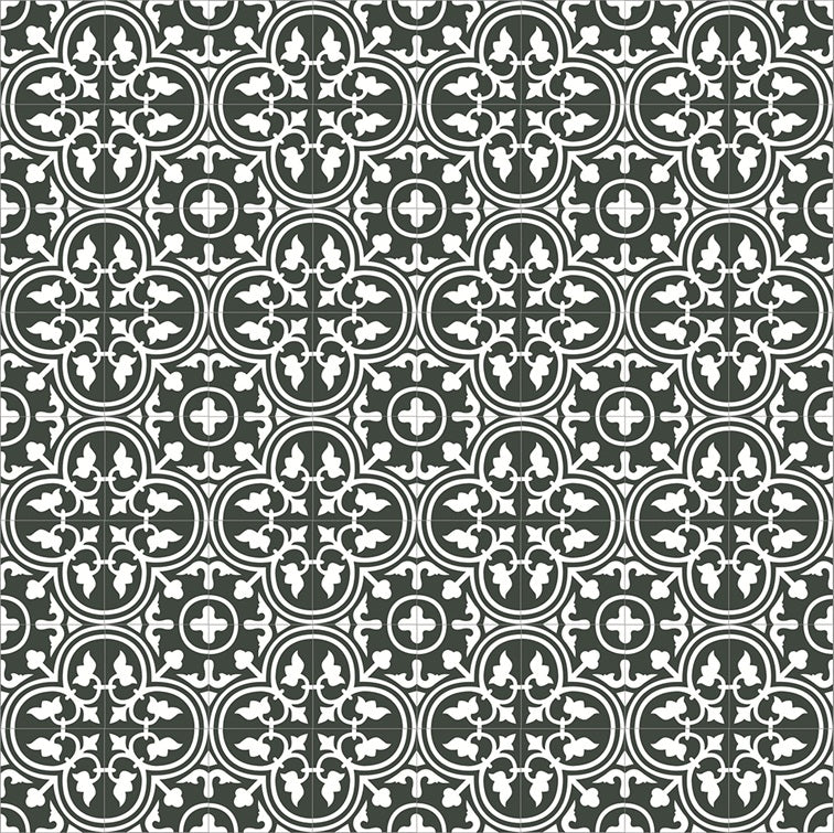 Zementfliese_Maria_20x20_schwarz_weiß