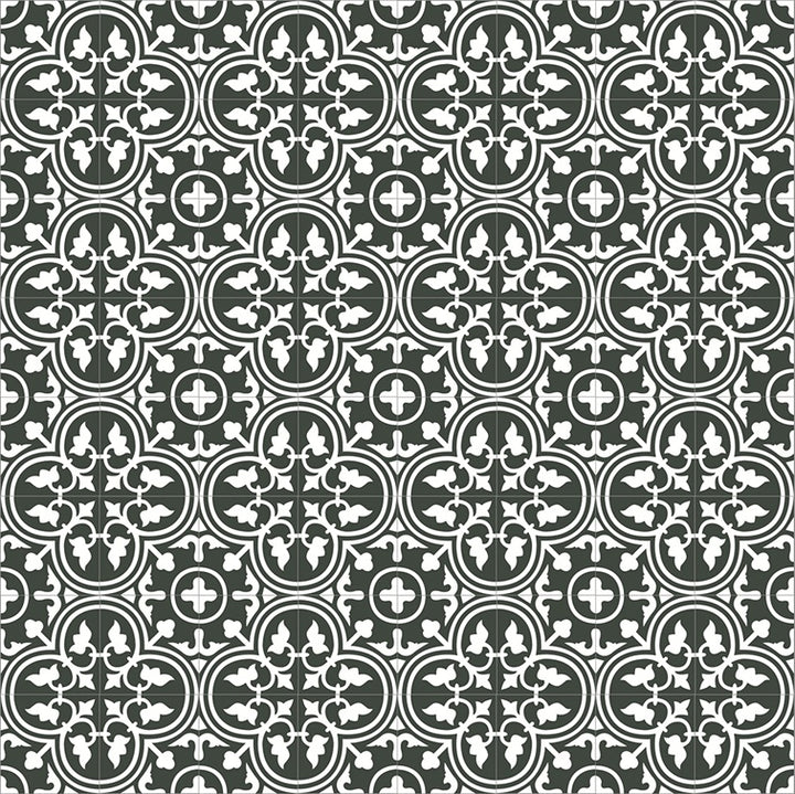 Zementfliese_Maria_20x20_schwarz_weiß