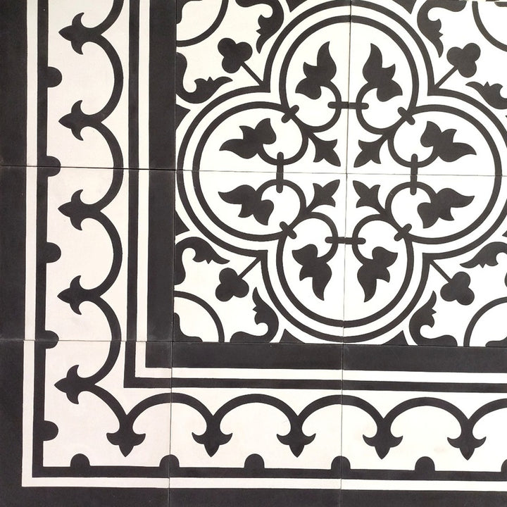 Zementfliese Maria 20 x 20 x 1,6 cm Weiß