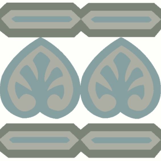 Zementfliese Bordüre Rasah 14 x 14 x 1,6 cm