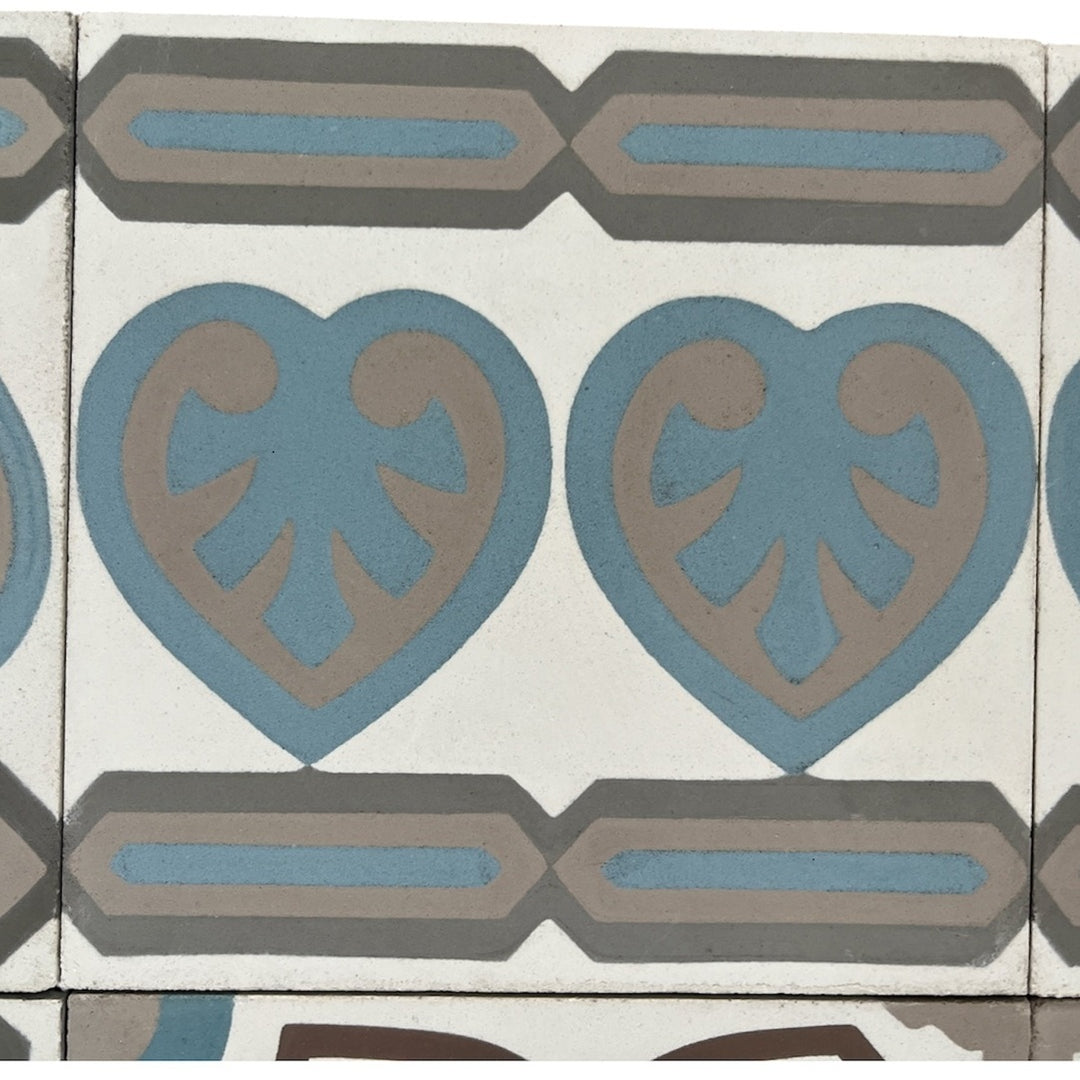 Zementfliese Bordüre Rasah 14 x 14 x 1,6 cm