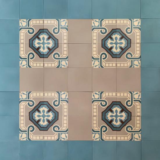 Zementfliese Verena 14 x 14 x 1,2 cm