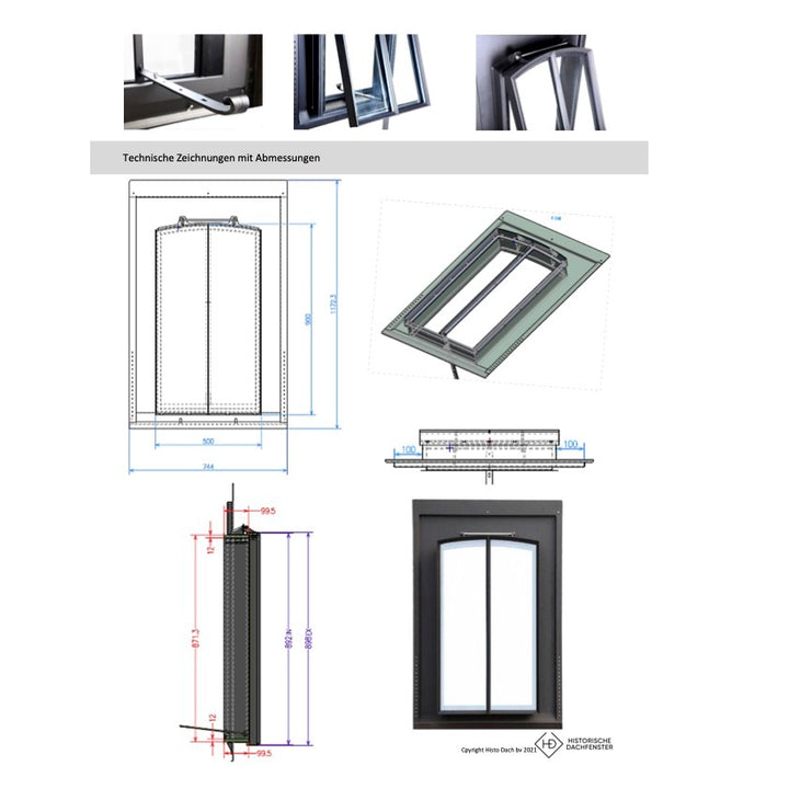 Dachfenster Modell F 50 x 90 cm