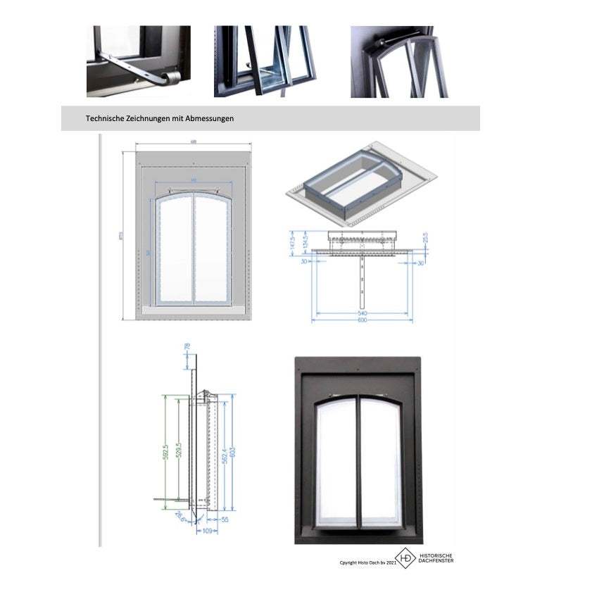 Dachfenster Modell K 40 x 60 cm