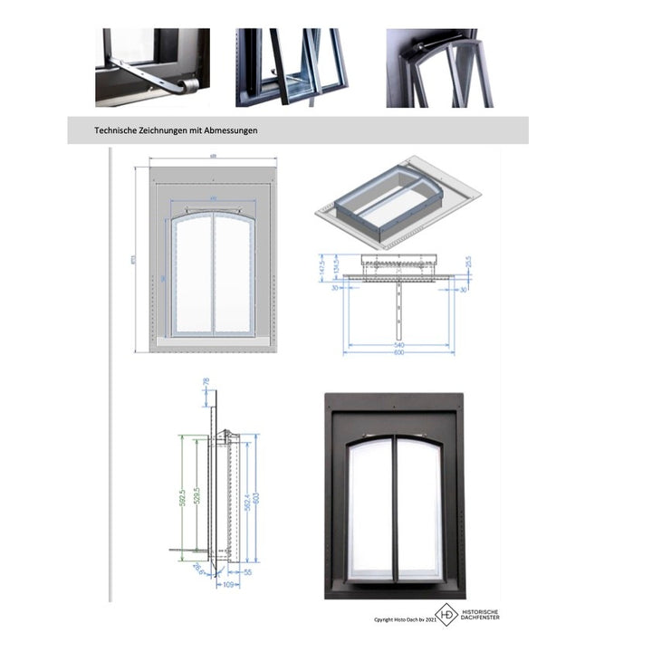 Dachfenster Modell K 40 x 60 cm