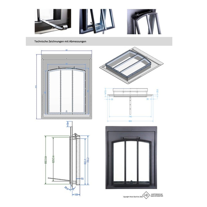 Dachfenster Modell P 60 x 70 cm