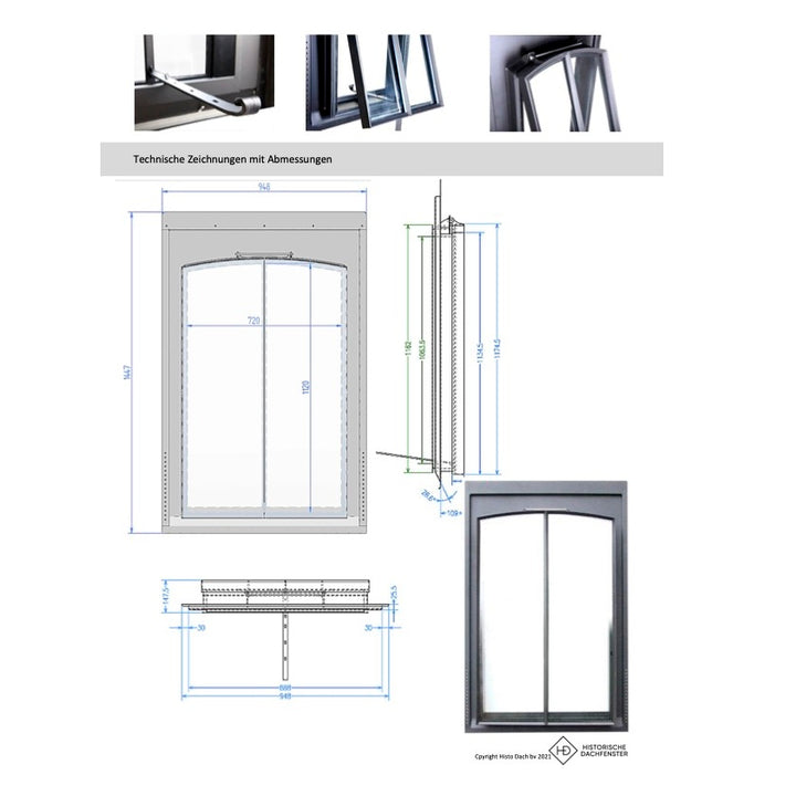 Dachfenster Modell X 77 x 118 cm