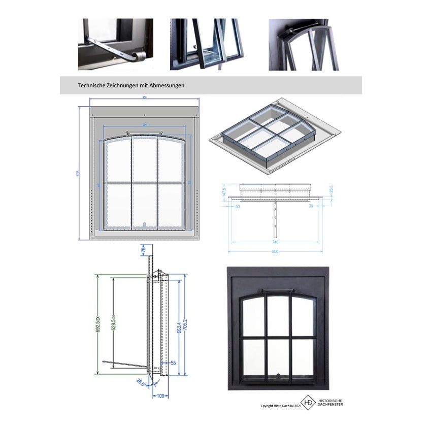 Dachfenster Modell PK 60 x 70 cm