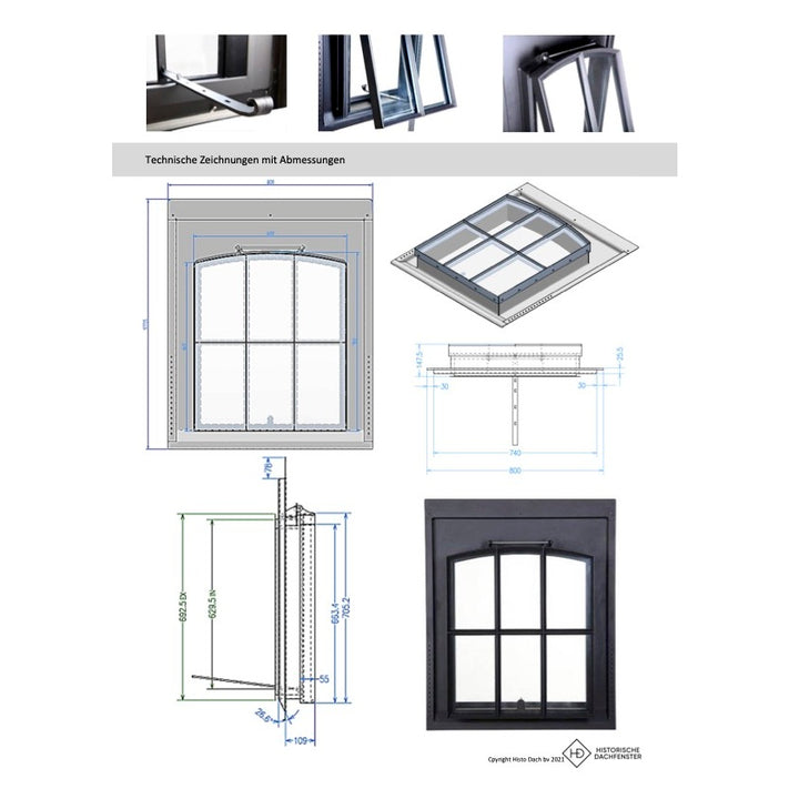 Dachfenster Modell PK 60 x 70 cm